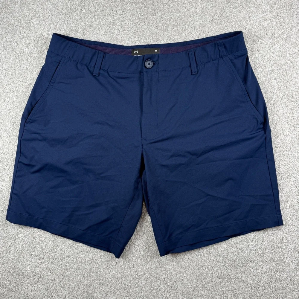 Under Armour Golf Shorts Mens 38 Navy Blue‎ Stretch Performance Activewear